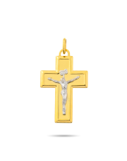 Złota zawieszka Krzyżyk katolicki złoty pr. 585