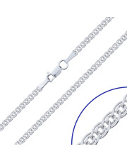 Srebrny łańcuch - splot Monaliza 55 cm - pr.925