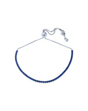 Srebrna bransoletka z niebieskimi cyrkoniami - pr. 925